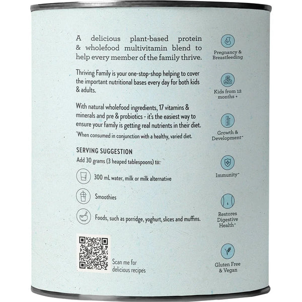 Nutra Organics Thriving Family Protein Smooth Vanilla 240g