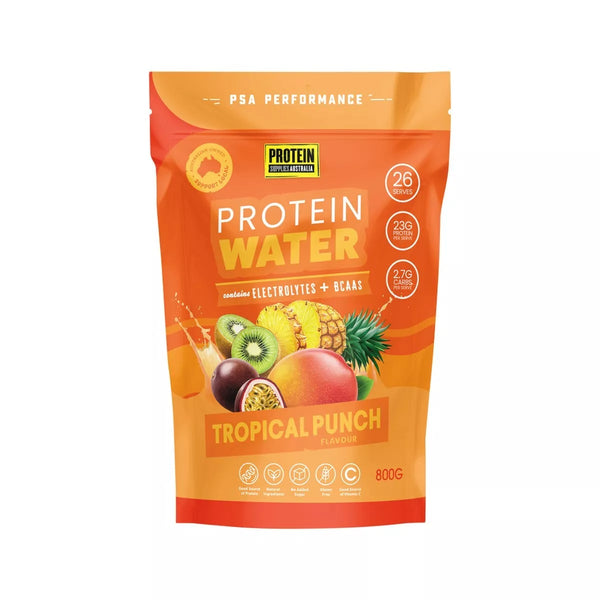 Protein Supplies Australia Protein Water Tropical Punch 800g Electrolytes + BCAAs