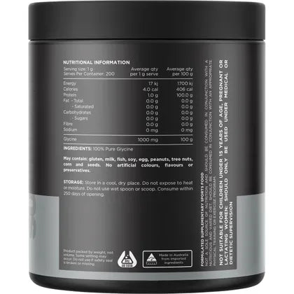 Switch Nutrition Glycine 200g 100% Pure Glycine