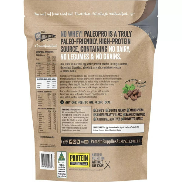 Protein Supplies Australia Paleo Pro Egg White Protein Chocolate 400g