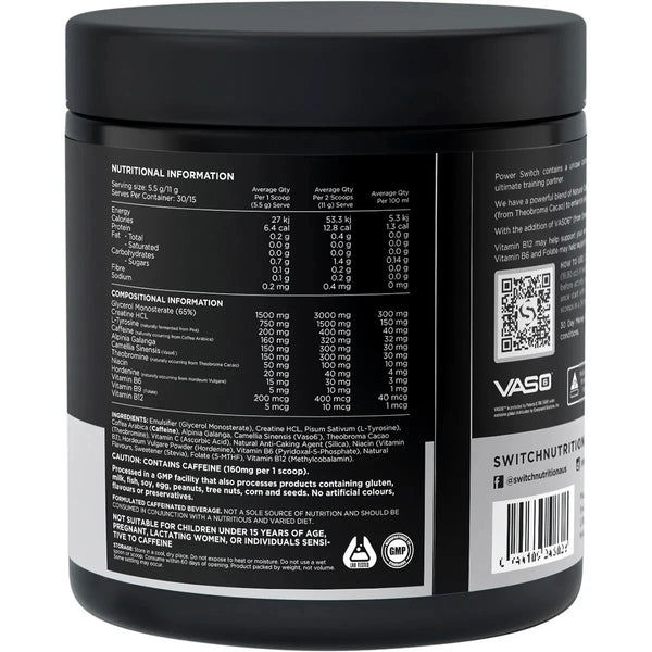 Switch Nutrition Power Performance Energy Blend 165g Mango Pineapple