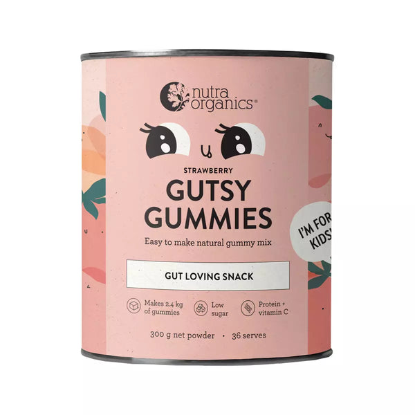 Nutra Organics Gutsy Gummies Gut Loving Snack Strawberry 300g