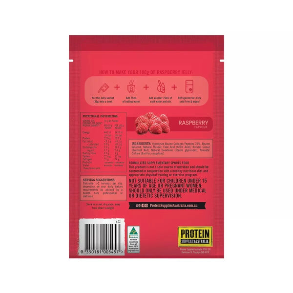 Protein Supplies Australia Protein Jelly Raspberry 30g x 12 Packs