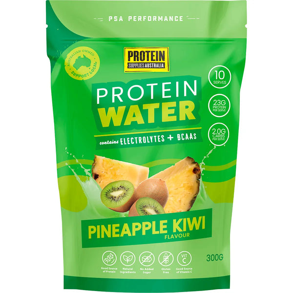 Protein Supplies Australia Protein Water Pineapple Kiwi 300g Electrolytes + BCAAs