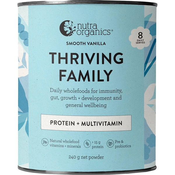 Nutra Organics Thriving Family Protein Smooth Vanilla 240g