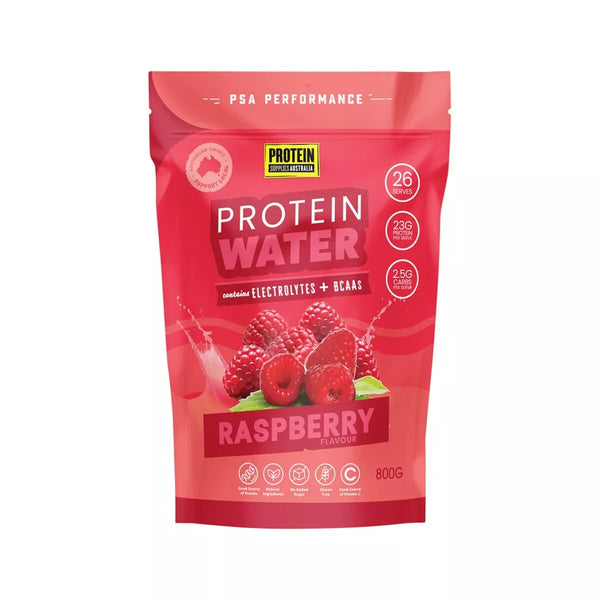 Protein Supplies Australia Protein Water Raspberry 800g Electrolytes + BCAAs