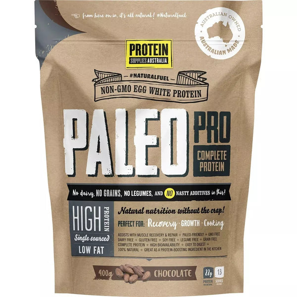 Protein Supplies Australia Paleo Pro Egg White Protein Chocolate 400g