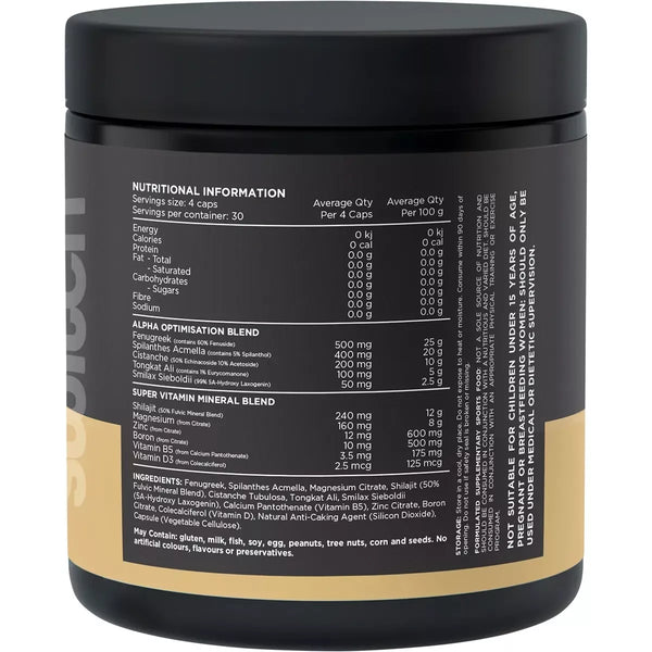 Switch Nutrition Alpha Optimisation Formula 120 Capsules for Male