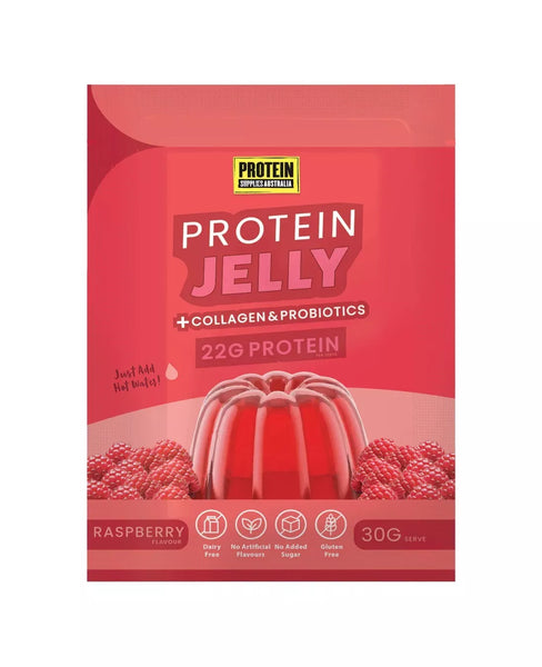 Protein Supplies Australia Protein Jelly Raspberry 30g x 12 Packs