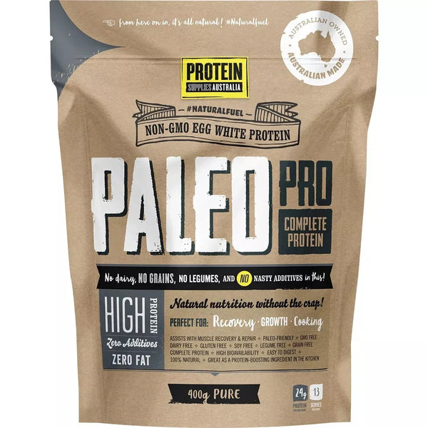Protein Supplies Australia Paleo Pro Egg White Protein Pure 400g