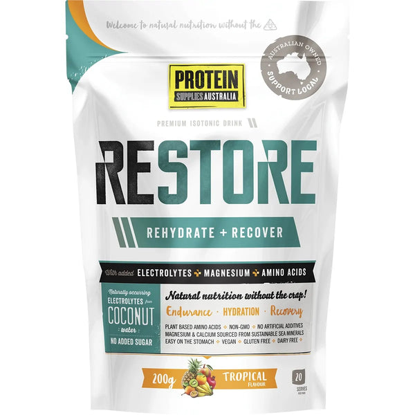 Protein Supplies Australia Restore Tropical 200g