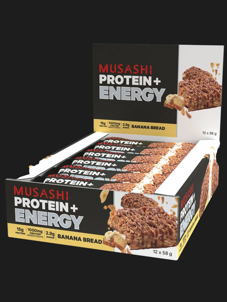 Musashi Protein + Energy Bar Banana Bread 58g x 12 Bars
