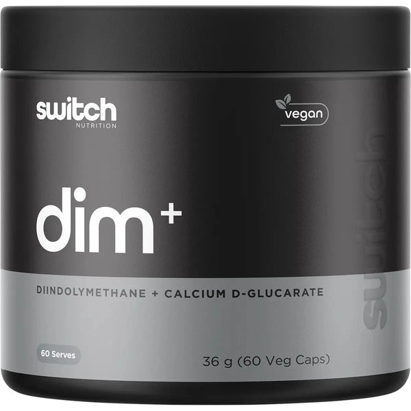 Switch Nutrition DIM+ 60 Capsules Diindolylmethane + Calcium D-Glucarate