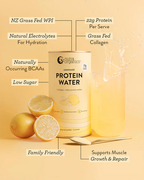 Nutra Organics Protein Water Lemonade 450g