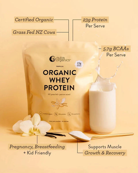 Nutra Organics Organic Whey Protein Vanilla 750g