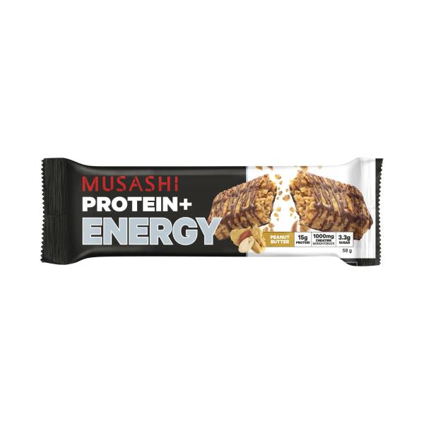 Musashi Protein + Energy Bar Peanut Butter 58g x 12 Bars