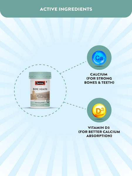 Swisse Kids Bone Health 60 Chewable Tablets