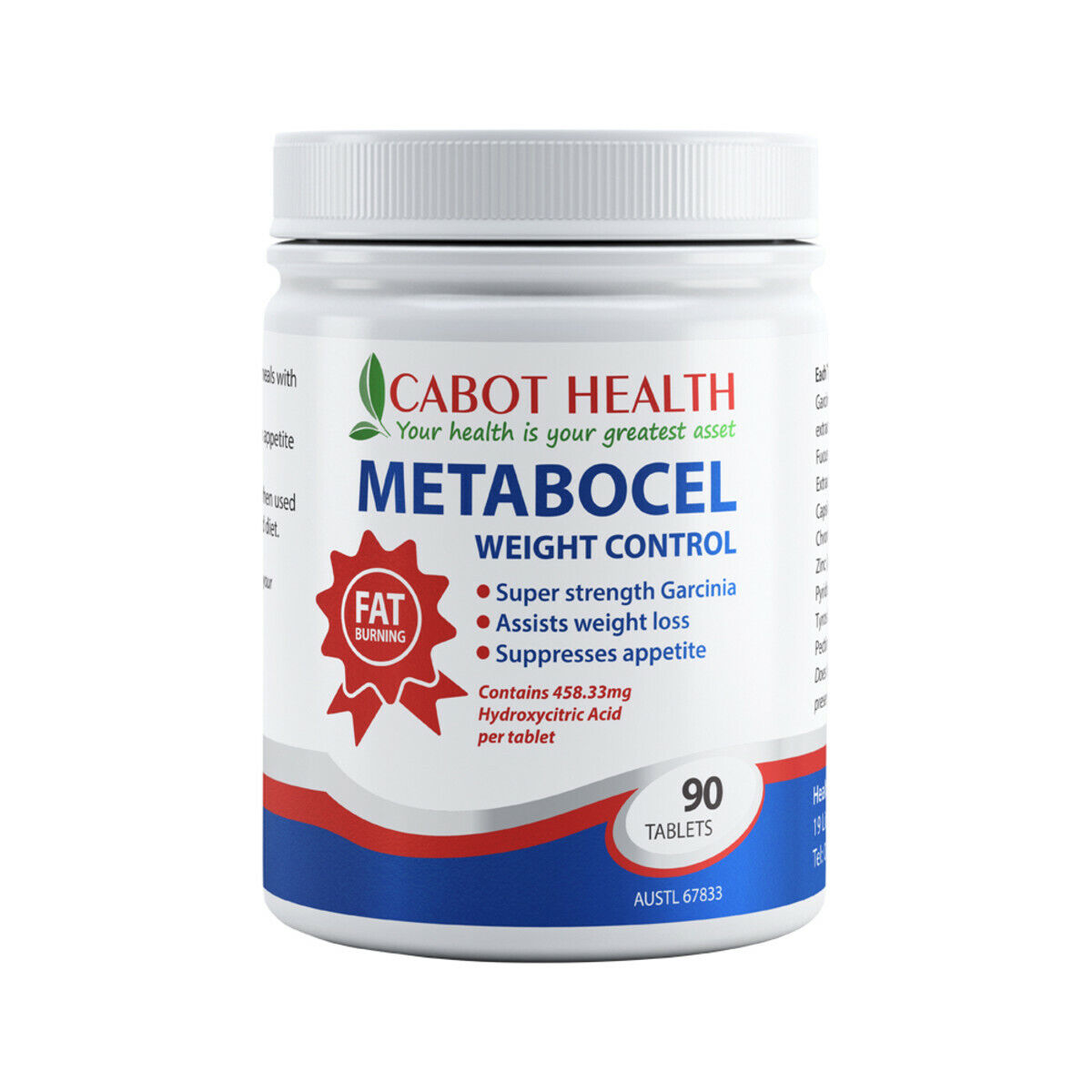 Cabot Health Metabocel Weight Control 90 Tablets – AS Beauty & Health