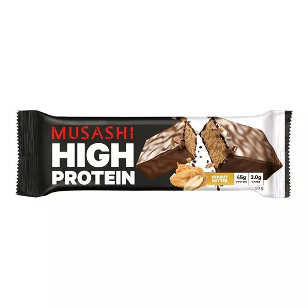 Musashi High Protein Bar Peanut Butter 90g x 12 Bars