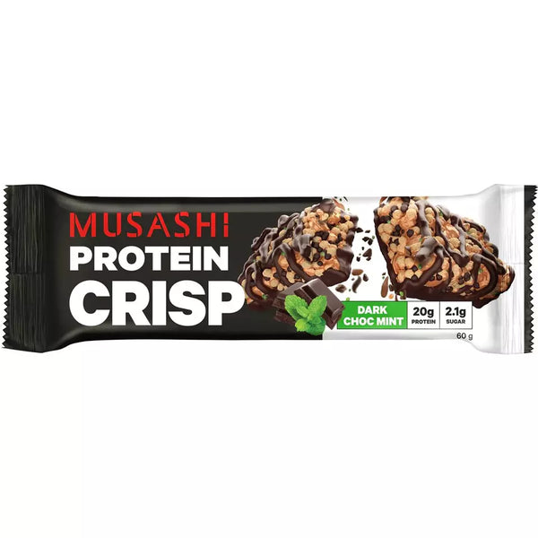 Musashi Protein Crisp Bar Choc Mint 60g x 12 Bars