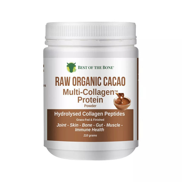 Best of the Bone Raw Organic Cacao Multi-Collagen Protein Powder 210g