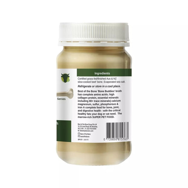Best of the Bone Bone Buddies Pet Broth Beef Bone Broth Concentrate 375g