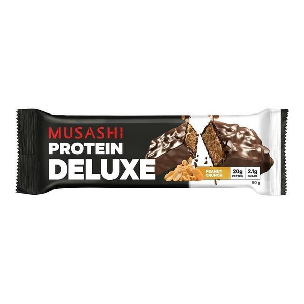 Musashi Protein Deluxe Bar Peanut Crunch 60g x 12 Bars
