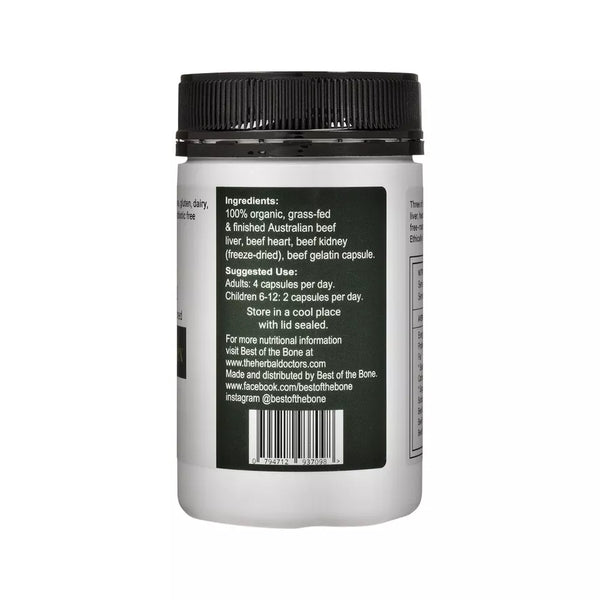 Best of the Bone Organic Beef Organ Complex Liver, Heart & Kidney 160 Capsules