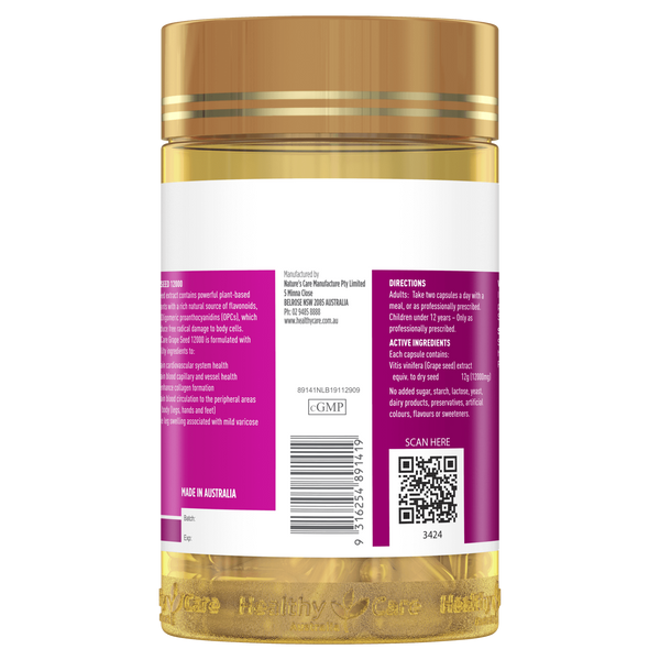 Healthy Care Grape Seed 12000 300 Capsules