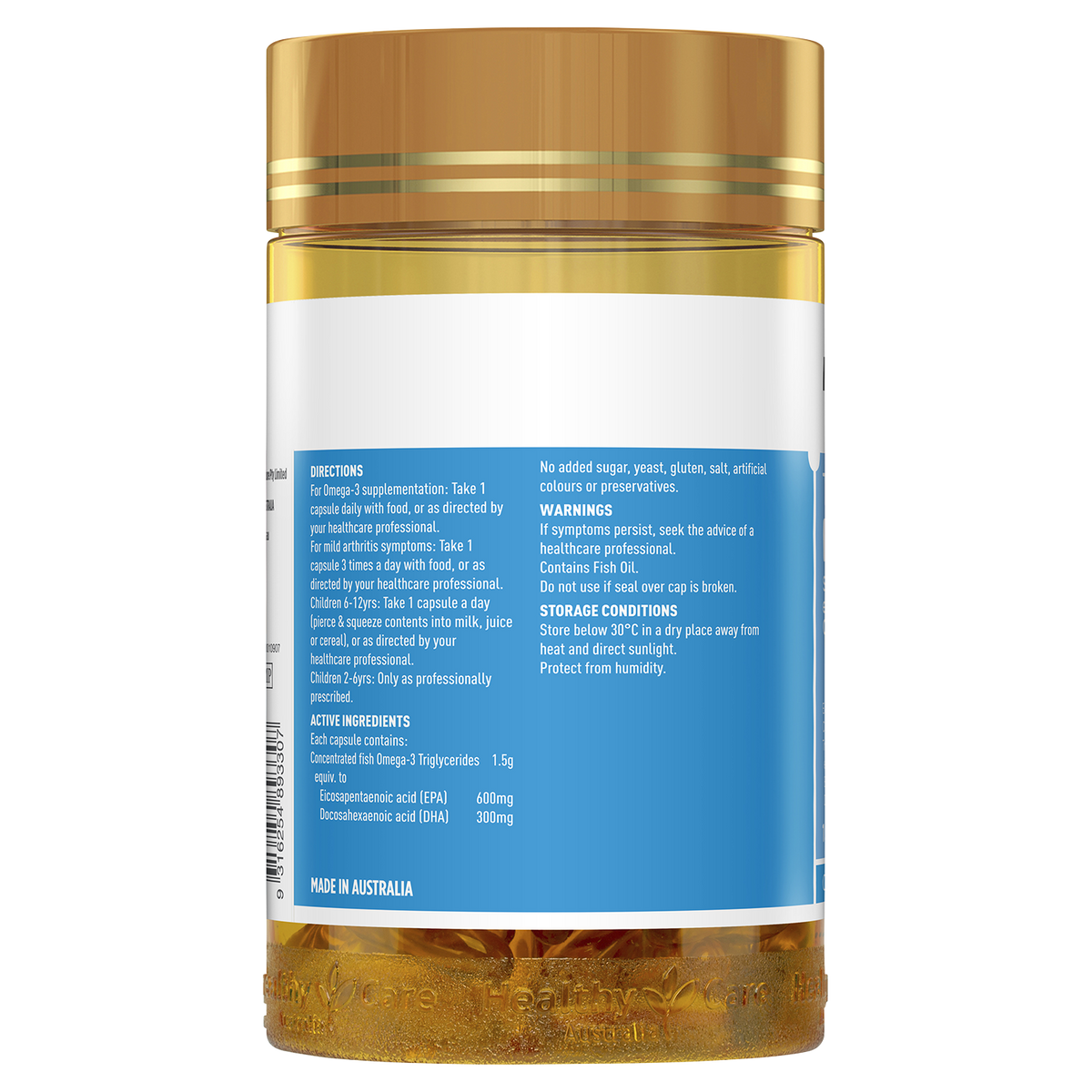 Healthy Care Triple Strength Fish Oil 150 Capsules AS Beauty & Health