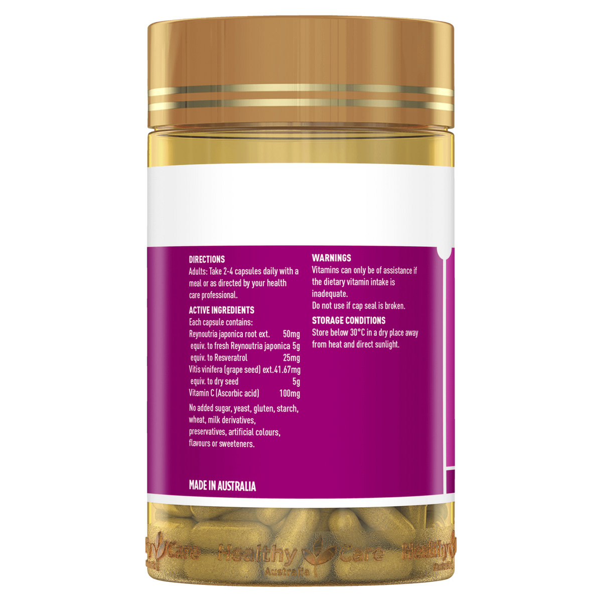 Healthy Care Resveratrol Capsule 180 Capsules AS Beauty & Health