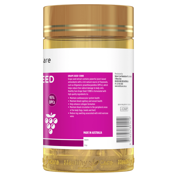 Healthy Care Grape Seed 12000 300 Capsules