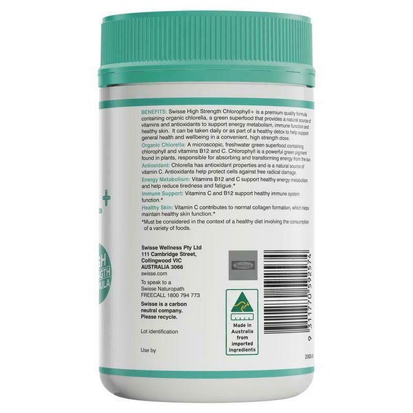 Swisse High Strength Chlorophyll+ 200 Tablets