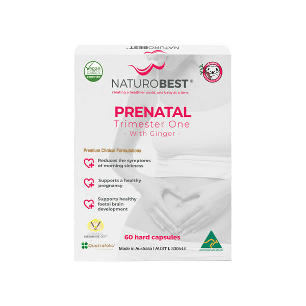 NaturoBest Prenatal Trimester One with Ginger 60 Capsules