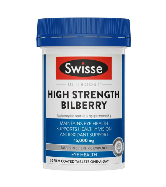 Swisse Ultiboost High Strength Bilberry 15000mg 30 Tablets