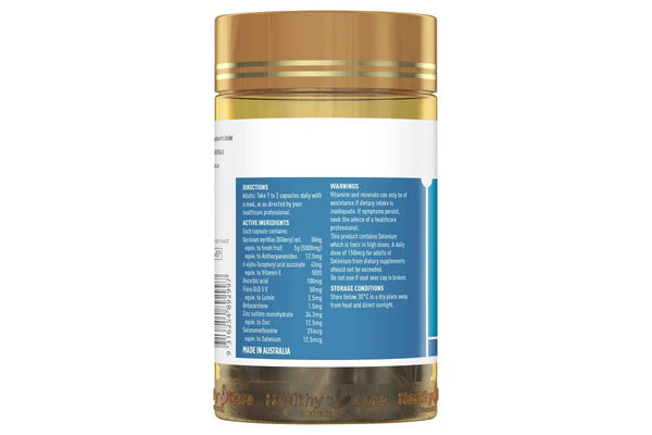 Healthy Care Bilberry and Lutein 120 Capsules