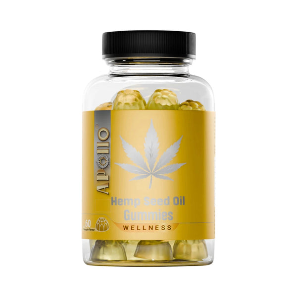 Apollo Hemp Seed Oil Pineapple Flavoured 60 Gummies