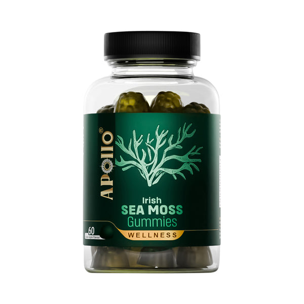 Apollo Irish Sea Moss 60 Gummies Green Apple Flavoured