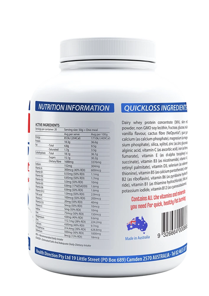 Cabot Health QuickLoss Vanilla Meal Replacement 1Kg