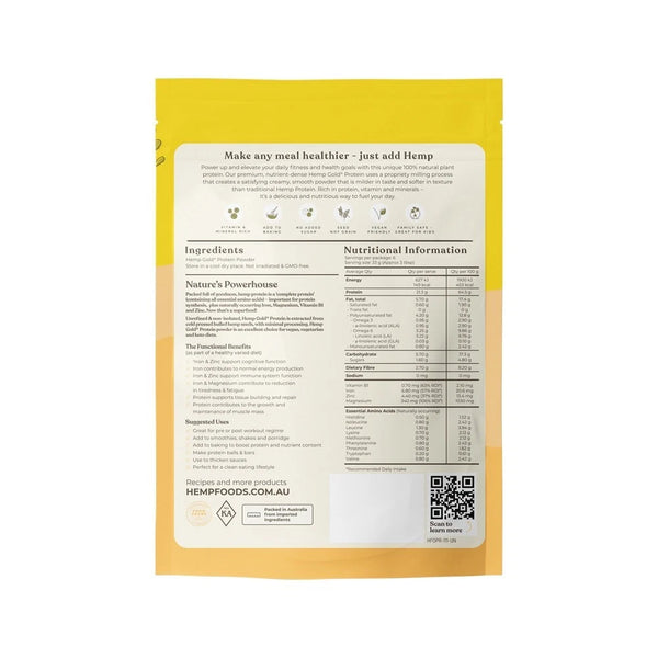 Hemp Foods Australia Organic Hemp Gold Protein 210g