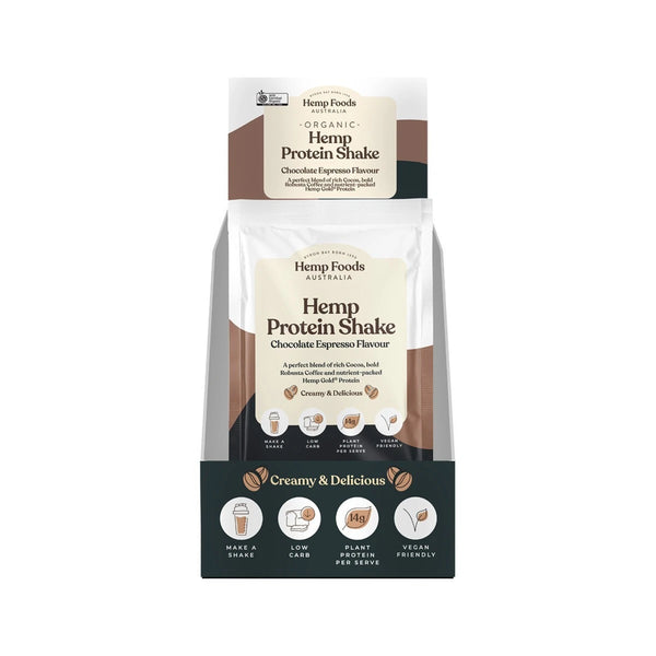Hemp Foods Australia Hemp Protein Shake Chocolate Espresso 35g x 7 Sachets