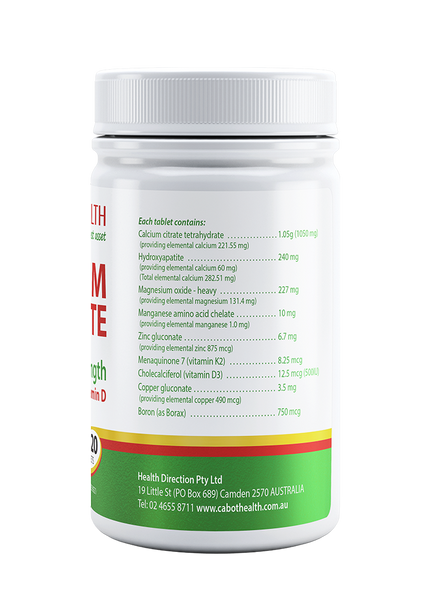 Cabot Health Calcium Complete Super Strength with Extra Vitamin D 120 Tablets