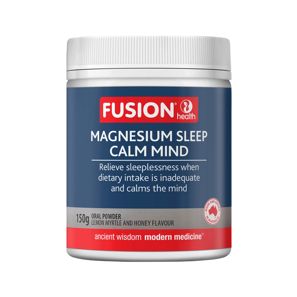 Fusion Health Magnesium Sleep Calm Mind Lemon Myrtle & Honey Flavour 150g