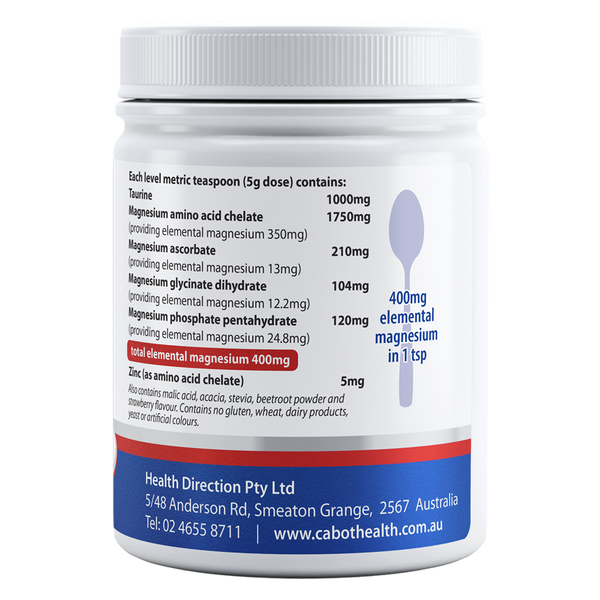 Cabot Health Magnesium Ultra Potent Powder Strawberry 200g