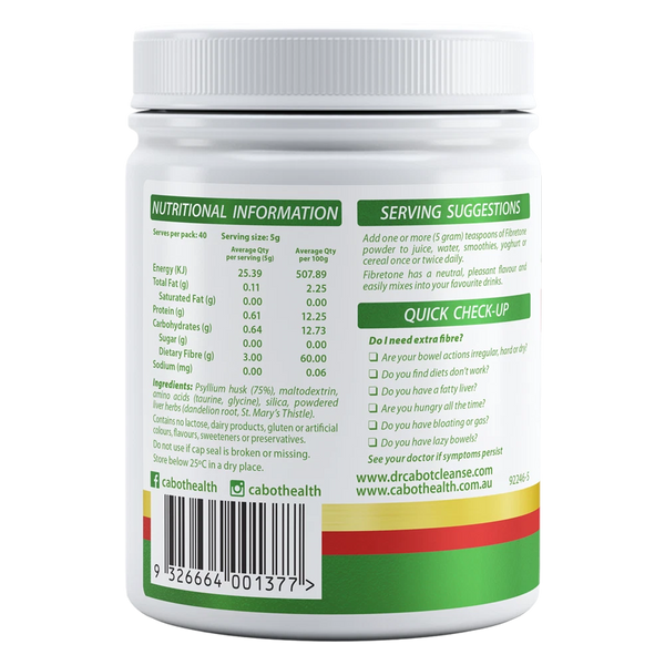Cabot Health Fibretone Powder 200g