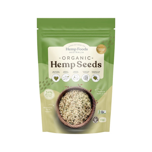 Hemp Foods Australia Organic Hemp Seeds Hulled 1kg
