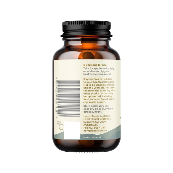 Hemp Foods Australia Pain Relief Hemp Gold Seed Oil Turmeric Curcumin & Black Pepper 60 Capsules
