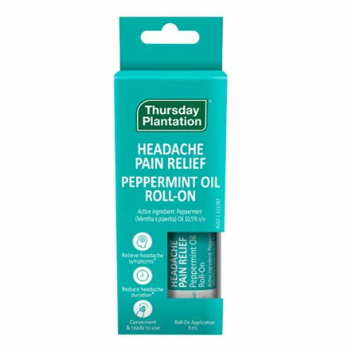 Thursday Plantation Headache Pain Relief Peppermint Oil Roll-On 9ml
