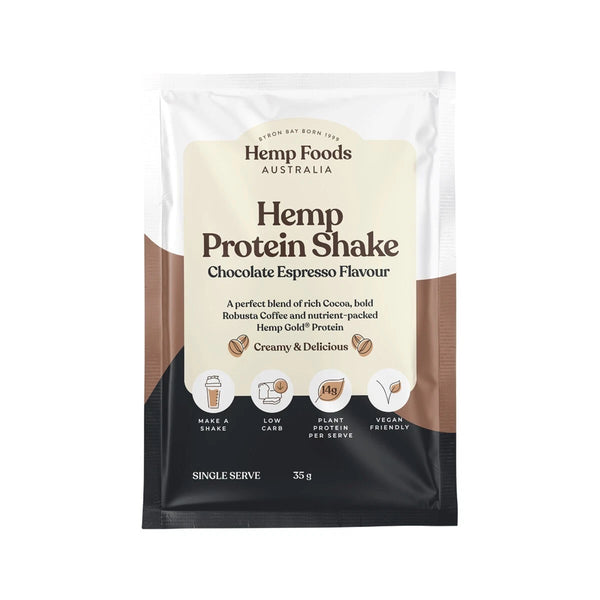 Hemp Foods Australia Hemp Protein Shake Chocolate Espresso 35g x 7 Sachets