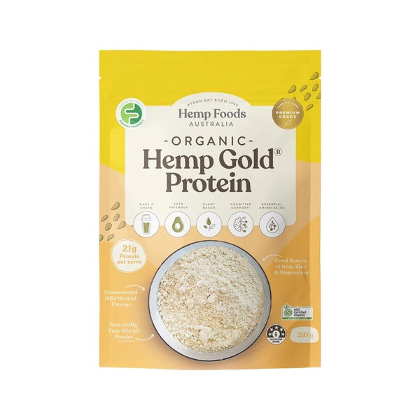 Hemp Foods Australia Organic Hemp Gold Protein 210g